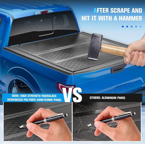 Hard Folding Truck Bed Tonneau Cover for 2007-2023 Chevrolet Silverado 1500, GMC Sierra 1500 5.8 Ft Bed Fleetside in Saudi Arabia