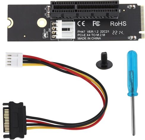 eMagTech 1 Set M.2 Key M إلى PCI-E 4X محول بطاقة متوافقة مع Windows متوافق مع Linux متوافق مع أنظمة Mac M.2 إلى PCI-E 4X Riser Card in Saudi Arabia