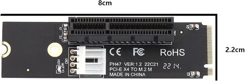 eMagTech 1 Set M.2 Key M إلى PCI-E 4X محول بطاقة متوافقة مع Windows متوافق مع Linux متوافق مع أنظمة Mac M.2 إلى PCI-E 4X Riser Card in Saudi Arabia