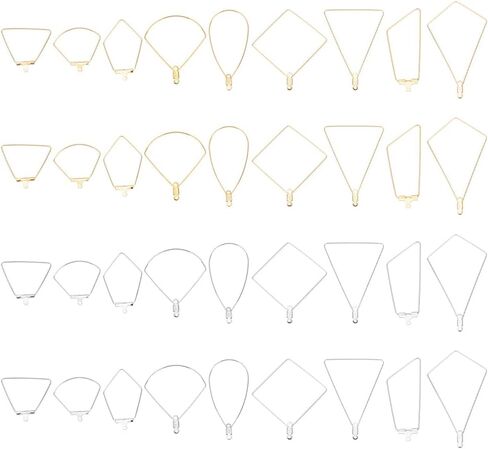 MAYJOYDIY 120Pcs 2 Colors 316 Surgical Stainless Steel Hoop Earrings Findings Golden & Stainless Steel Color 0.7mm 15/20/25/30/35/40mm Wine Glass Charms Rings for DIY Jewelry Making in Saudi Arabia
