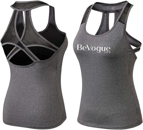 ECT Women's 'BeVogue' Activity Tank Workout Yoga Exercise Gym Shirt Running Tank Top in Saudi Arabia
