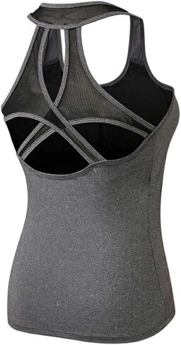 ECT Women's 'BeVogue' Activity Tank Workout Yoga Exercise Gym Shirt Running Tank Top in Saudi Arabia