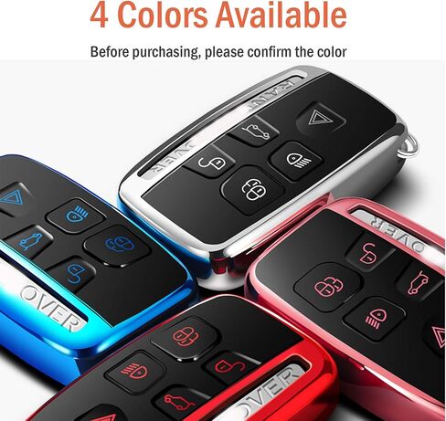 Compatilbe with Range Rover Key Fob Cover, for Evoque Velar Discovery LR4 model, Compatible with Jaguar XF XJ XE F-PACE F-Type Key Shell, Blue in Saudi Arabia