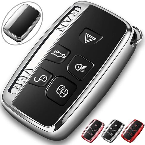 Compatilbe with Range Rover Key Fob Cover, for Evoque Velar Discovery LR4 model, Compatible with Jaguar XF XJ XE F-PACE F-Type Key Shell, Blue in Saudi Arabia