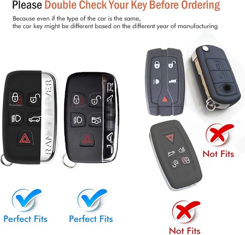 Compatilbe with Range Rover Key Fob Cover, for Evoque Velar Discovery LR4 model, Compatible with Jaguar XF XJ XE F-PACE F-Type Key Shell, Blue in Saudi Arabia