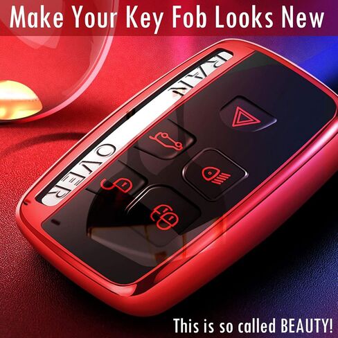 Compatilbe with Range Rover Key Fob Cover, for Evoque Velar Discovery LR4 model, Compatible with Jaguar XF XJ XE F-PACE F-Type Key Shell, Blue in Saudi Arabia