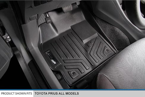 SMARTLINER Custom Fit Floor Mats 2 Row Liner Set Black for 2012-2017 Toyota Prius V in Saudi Arabia