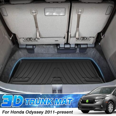 T TGBROS Custom Fit for Cargo Mat 2011-2024 Honda Odyssey All Weather Rear Cargo Liner Trunk Liner Odourless TPO Non-Slip Black in Saudi Arabia