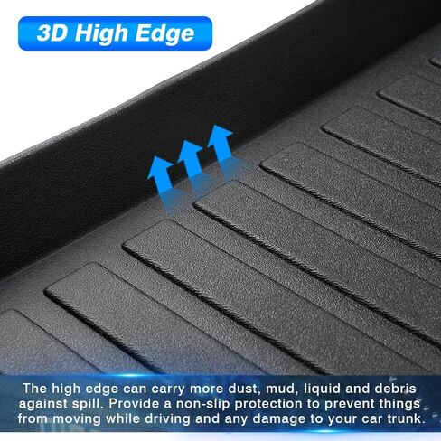 T TGBROS Custom Fit for Cargo Mat 2011-2024 Honda Odyssey All Weather Rear Cargo Liner Trunk Liner Odourless TPO Non-Slip Black in Saudi Arabia