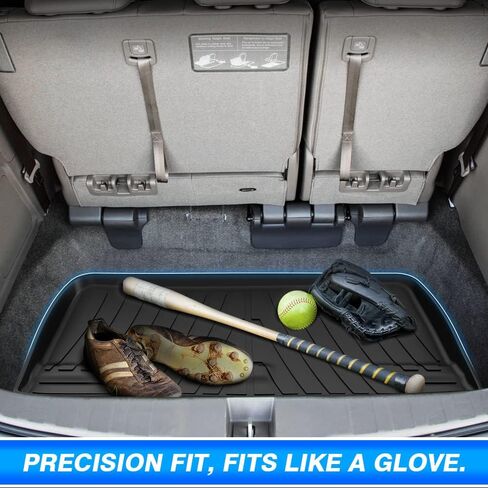 T TGBROS Custom Fit for Cargo Mat 2011-2024 Honda Odyssey All Weather Rear Cargo Liner Trunk Liner Odourless TPO Non-Slip Black in Saudi Arabia
