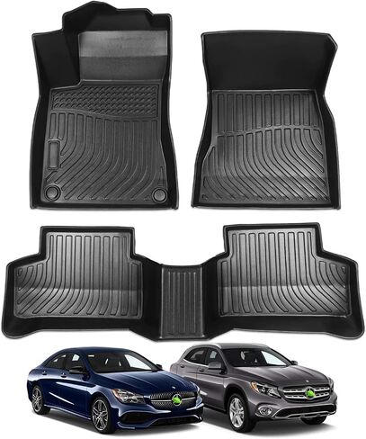 سجادات أرضية Cartist مناسبة لـ 2014-2019 Mercedes Benz CLA & 2015-2020 Mercedes Benz GLA 180 200 250 45 AMG سجادة أرضية لجميع الأحوال الجوية TPE شديدة التحمل in Saudi Arabia