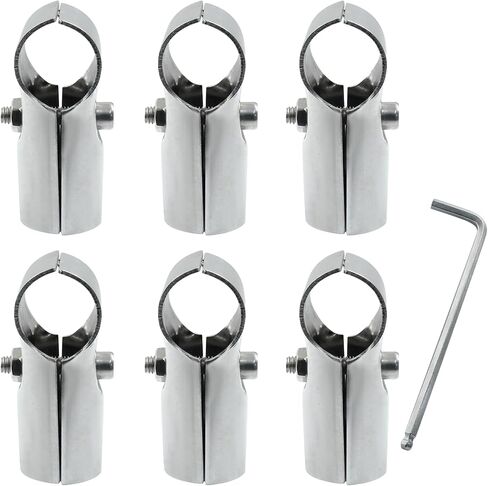 6 Sets of 1-3/8"/ 32mm Panel T Clamps, Stainless Steel End Rail T Pipe Clamp Pipe Fence Reinforcement Fit OD 1-3/8"/ 32mm Pipe in Saudi Arabia
