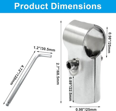 6 Sets of 1-3/8"/ 32mm Panel T Clamps, Stainless Steel End Rail T Pipe Clamp Pipe Fence Reinforcement Fit OD 1-3/8"/ 32mm Pipe in Saudi Arabia