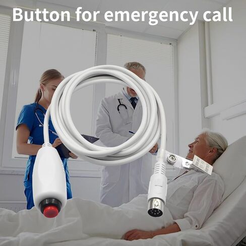 Poyiccot Nurse Call Cord DIN 8 PIN Socket Audio AV Connector Cable with Bed Sheet Clip for Nurse Station Universal Replacement Call Cord, 9.8feet/3m in Saudi Arabia