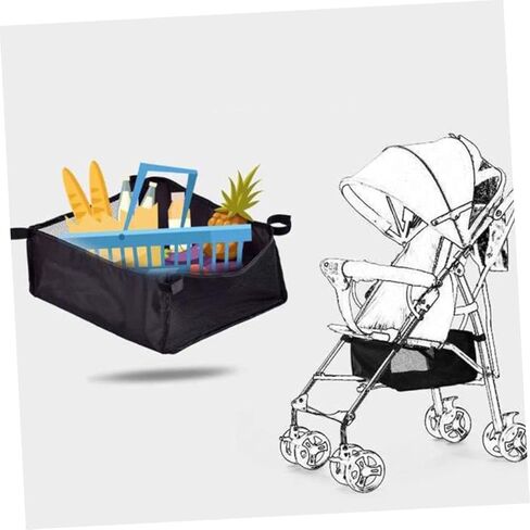 Toddmomy قطعتان من حقيبة تخزين عربة الأطفال المعلقة وإكسسوارات عربة الأطفال وحقيبة عربة الأطفال وسلة تحت سلة التخزين وحقائب التخزين وصندوق تخزين عربة الأطفال وحقيبة تخزين الحفاضات in Kuwait