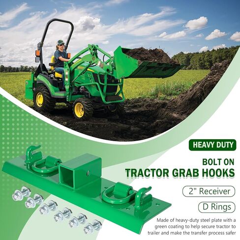 2024 Upgraded Heavy Duty Bolt on Compact Tractor Grab Hooks 2" Receiver fit for John Deere 1025R 2320 2520 2720 2025R 2032R 2038R 3032E 4010 4100 4110 4115 in Saudi Arabia