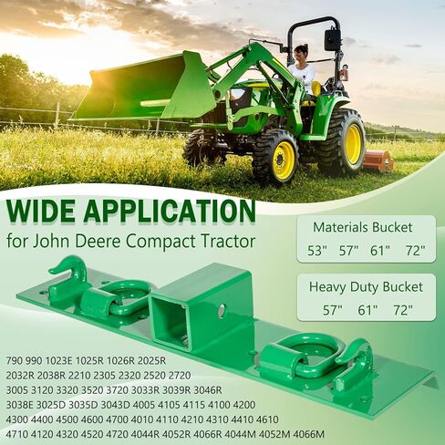 2024 Upgraded Heavy Duty Bolt on Compact Tractor Grab Hooks 2" Receiver fit for John Deere 1025R 2320 2520 2720 2025R 2032R 2038R 3032E 4010 4100 4110 4115 in Saudi Arabia