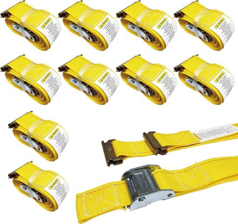 10 عبوات من أشرطة إبزيم كاميرا E-Track مقاس 2 بوصة × 12 بوصة × 2500 رطل قوة لربط البضائع في مقطورة مغلقة وشاحنة من KODIAK STRAPS in Saudi Arabia