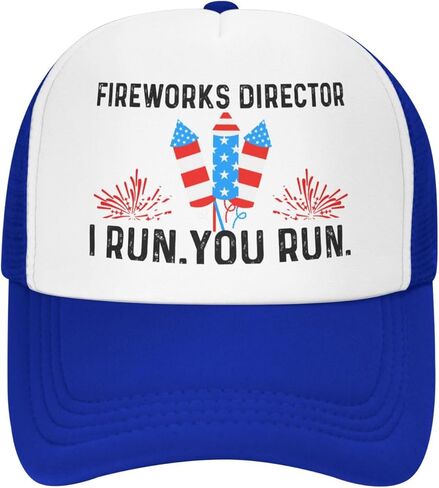 Fireworks Director I Run You Run Trucker Hat Men Baseball Caps Vintage Hat in Saudi Arabia