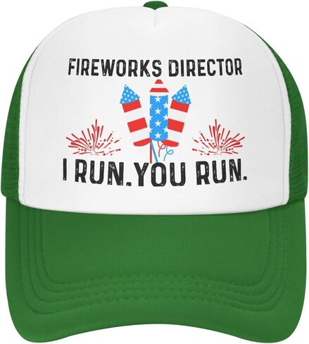 Fireworks Director I Run You Run Trucker Hat Men Baseball Caps Vintage Hat in Saudi Arabia