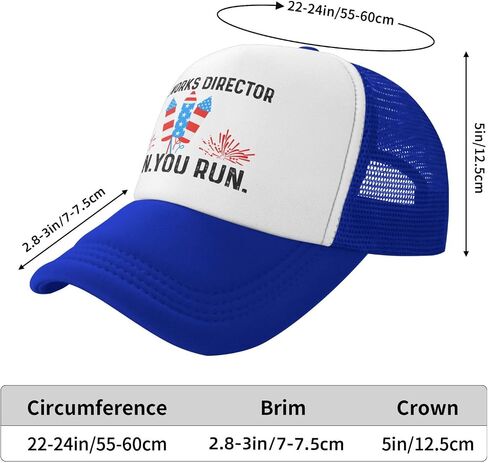 Fireworks Director I Run You Run Trucker Hat Men Baseball Caps Vintage Hat in Saudi Arabia