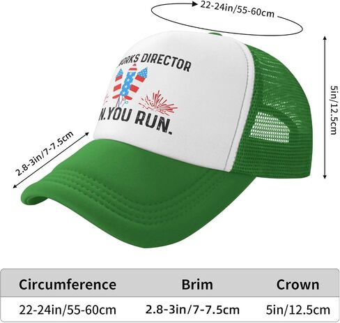 Fireworks Director I Run You Run Trucker Hat Men Baseball Caps Vintage Hat in Saudi Arabia