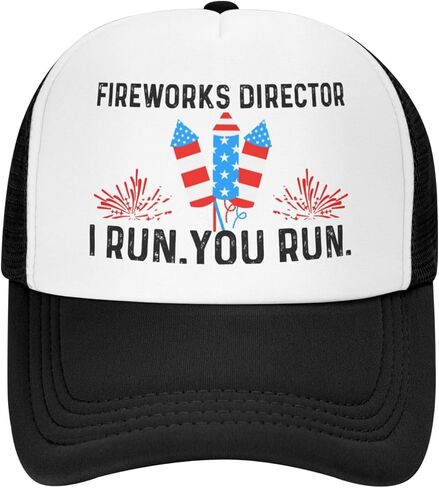 Fireworks Director I Run You Run Trucker Hat Men Baseball Caps Vintage Hat in Kuwait