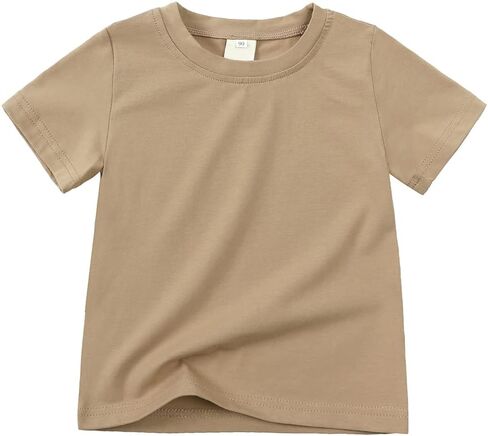 Baby Boys Girls Cotton T-Shirts 3Pack Solid Color Short Sleeve Tee Summer Crewneck Tops for Toddler Kids in Saudi Arabia