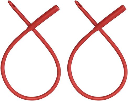 Red Latex Catheter 20FR - 2 Pack Flexible Rubber Tubing for Enemas and Colon Cleansing with Free Hose Connector. Recommended for Coffee Enemas, Gerson Therapy, Higher Colon Cleansing in Saudi Arabia