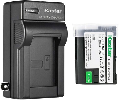 Kastar AC Wall Battery Charger Replacement for Nikon EN-EL15 EN-EL15a EN-EL15b EN-EL15e Battery, MH-25 MH-25a MH-25b Charger, Nikon MB-D11, MB-D12, MB-D14, MB-D15, MB-D16, MB-D18 Camera in Saudi Arabia