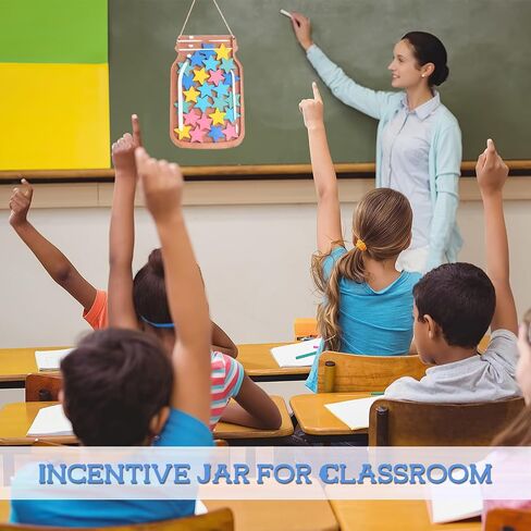 Reward Stars Jar for Kids, Incentive Jars for Boys Girls, Bulletin Board Reward Chart, Stars Reward System Jar, Lovely Potty Trainingfor Classroom Home Decor Responsibility Management Tool (03) in Saudi Arabia