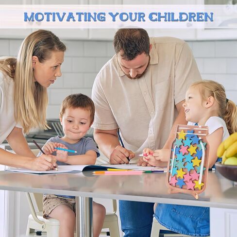 Reward Stars Jar for Kids, Incentive Jars for Boys Girls, Bulletin Board Reward Chart, Stars Reward System Jar, Lovely Potty Trainingfor Classroom Home Decor Responsibility Management Tool (03) in Saudi Arabia