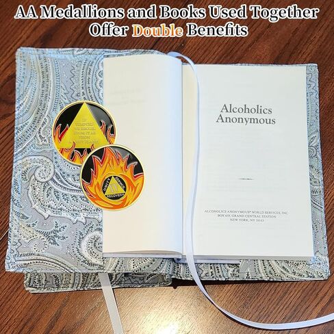 Reborn from Fire One Year Sobriety Coin - Recovery Flames 1 Year AA Coins - NA AA Chips and Medallions - 1-30 Prime Living Clean Narcotics Alcoholics Anonymous Gifts for Men Women in Kuwait