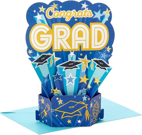 Hallmark Signature Paper Wonder Pop Up Graduation Cards, Grad Cap (4 3D Cards with Envelopes) in Saudi Arabia