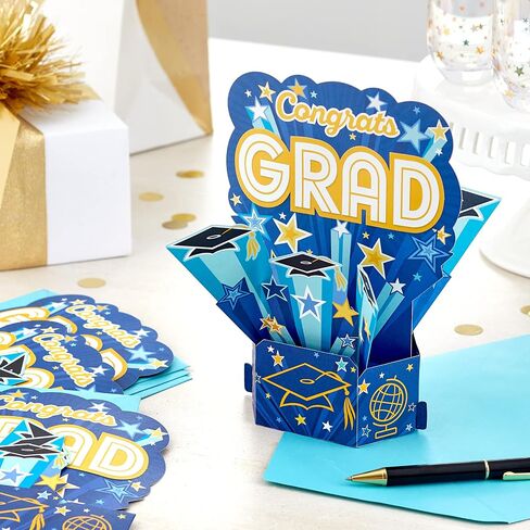 Hallmark Signature Paper Wonder Pop Up Graduation Cards, Grad Cap (4 3D Cards with Envelopes) in Saudi Arabia