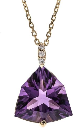 قلادة جين آند جريس من الذهب الأصفر عيار 14 قيراط والجمشت الأصلي والألماس (I1) للنساء. in Kuwait