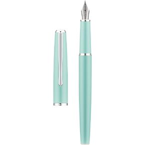 Hongdian 920S Fountain Pen Green Meta Pen, Iridium Fine Nib Classic Pen with Ink Converter