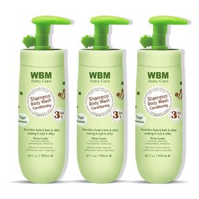 Baby Care 3-in-1 Baby Shampoo, Body Wash & Conditioner, Care From Nature,100% Plant-Based, No Tear Formula, Safe on Baby Skin, Kids Shampoo 300 ml/ 10 fl. Oz