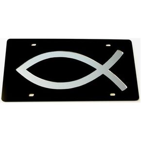 Inspirational Christian Fish License Plate Car Tag in Saudi Arabia