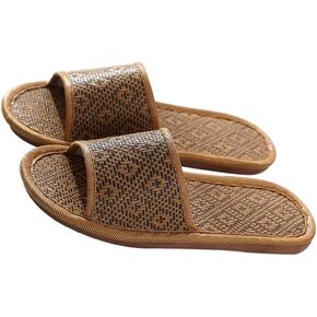 Holibanna Rattan Straw Woven Slippers Summer Household Sandals Indoor Non- slip Breathable Linen Slippers