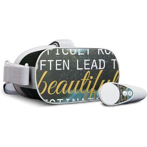 MightySkins Skin Compatible with Oculus Go Mobile VR - Be Happy | Protective, Durable, and Unique Vinyl Decal wrap Cover | Easy to Apply, Remove, and Change Styles | Made in The USA