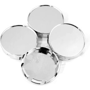 RTrhinoTuning 4 PCS 64.5mm Wheel Center Caps Compatible with 850 940 960 C70 S40 S70 S80 V40 V50 V70 V90 XC70 XC90 Wheel Rim, OD: 2.54"(64.5 mm) ID: 2.48"(63 mm) Chrome Silver