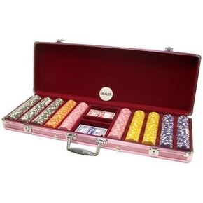 Ladies Rose Dice Chip Poker Set (500 Piece)