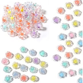250pcs Transparent Candy Beads for Jewelry Making Acrylic Round Glass Beads for Bracelets Making Colorful Pumpkin Bead Charms DIY Necklace Christmas Halloween Wedding Decoration Gifts