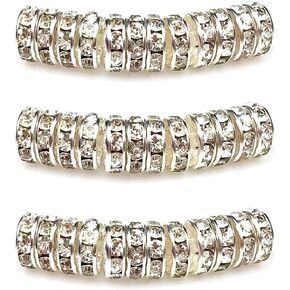 MJDCB Rondelle Spacer Beads Round Crystal Czech Rhinestone for Bracelets Necklaces Jewelry Making Accessories (Fruit Green,4mm/100pcs)