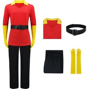 Gaston Costume Mens Hunter Cosplay Outfits Top Pants Gloves Full Set Halloween Outfits Uniform for Adults