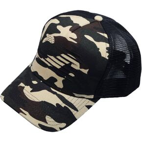 Oversize XXL American Flag Trucker Hat Baseball Cap for Men Women，Adjustale 3D Embossed USA Baseball Big Head Cap