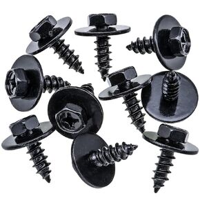 Rexka 10pcs Bumper Cover Rocker Molding Splash Shield Screw for Toyota 90159-60525 Avalon Camry Highlander Sienna Venza