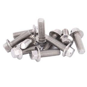 10pcs M8 304 Stainless Steel Hex Flange Screws Bolts Fasteners(M8*25)