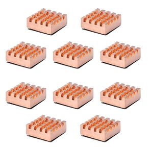 Easycargo 10pcs 14mm VRAM Copper Heatsink + Thermal Conductive Adhesive Tape for Cooling Cooler GPU Chips VRAM VGA RAM GPU (14mmx12mmx5mm) (Copper 14mm)